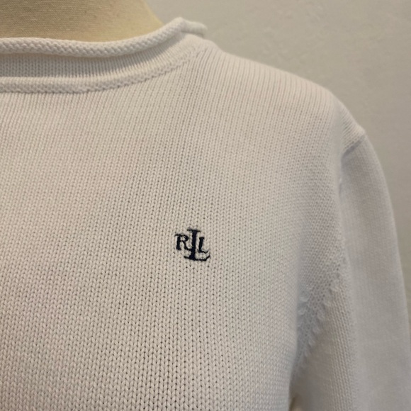 Ralph Lauren Sweaters - Vintage Lauren Ralph Lauren White Knit Sweater Size Medium